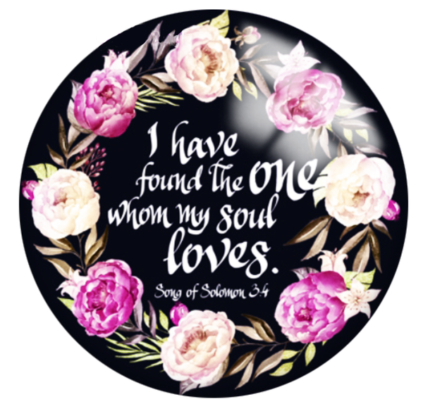 20mm Song of Solomon 3:4 Glass Cabochons