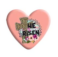Leopard He is Risen Cross Resin Heart