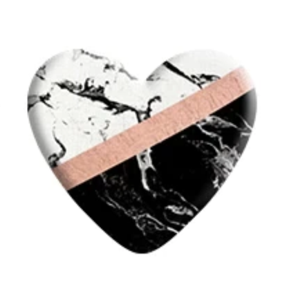 Pink Geometric Resin Heart