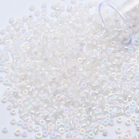 Delica Beads Iridescent White