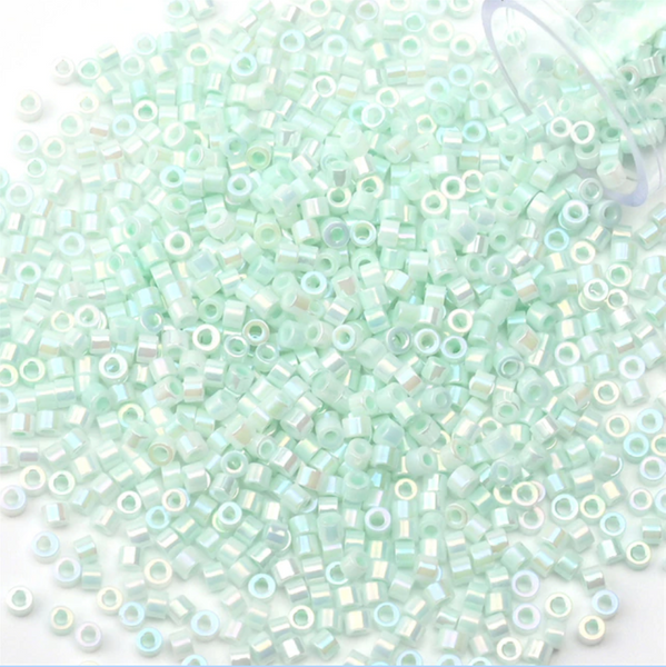 Delica Beads Iridescent Mint Green