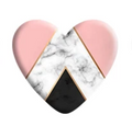 Pink Geometric Resin Heart