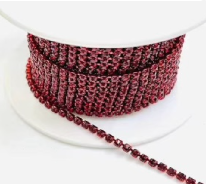 All Dark Red SS8 Banding 1 Yard