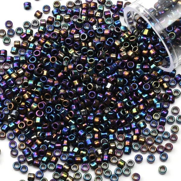 Metallic Delica Beads Black Rainbow