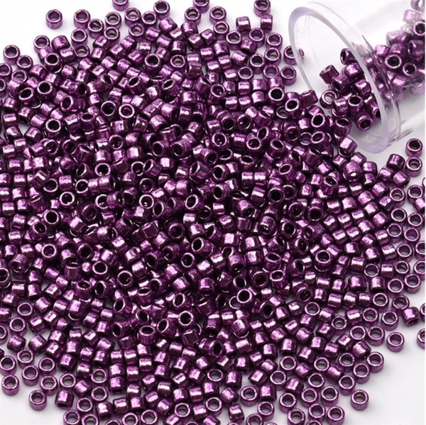 Metallic Delica Beads Cool Purple