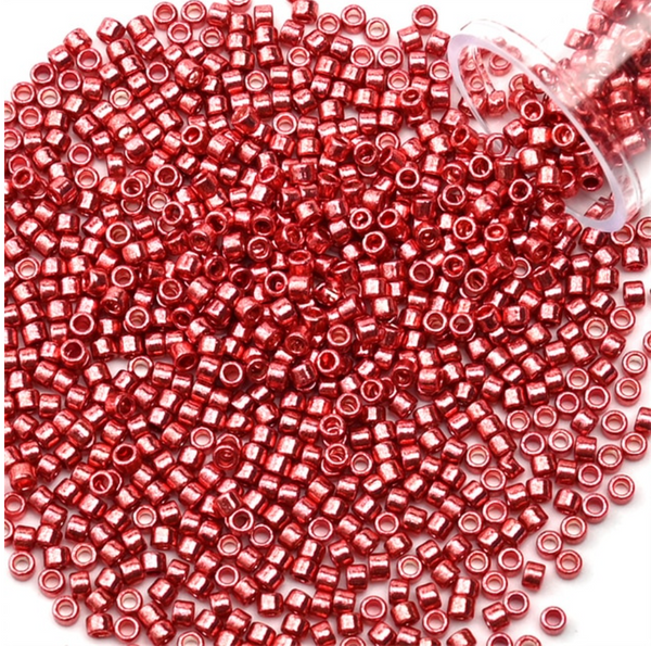 Metallic Delica Beads Cranberry