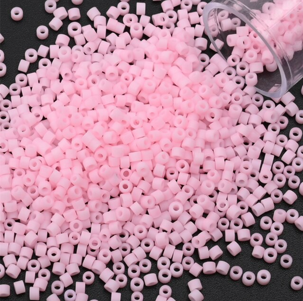 Matte Delica Beads Candy Pink