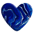 Blue & White Faux Stone Resin Heart