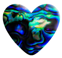 Faux Abalone Resin Heart