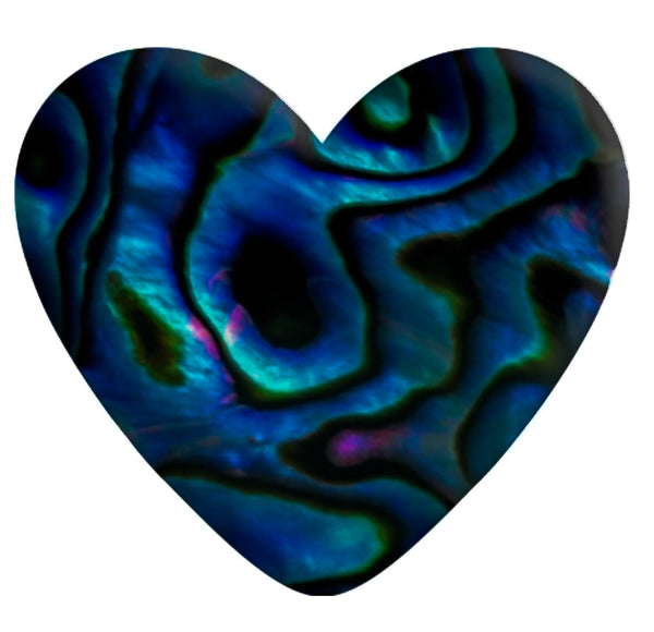 Faux Abalone Resin Heart