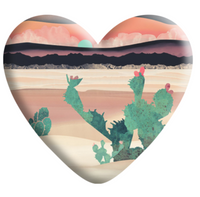 Desert Cactus Resin Heart