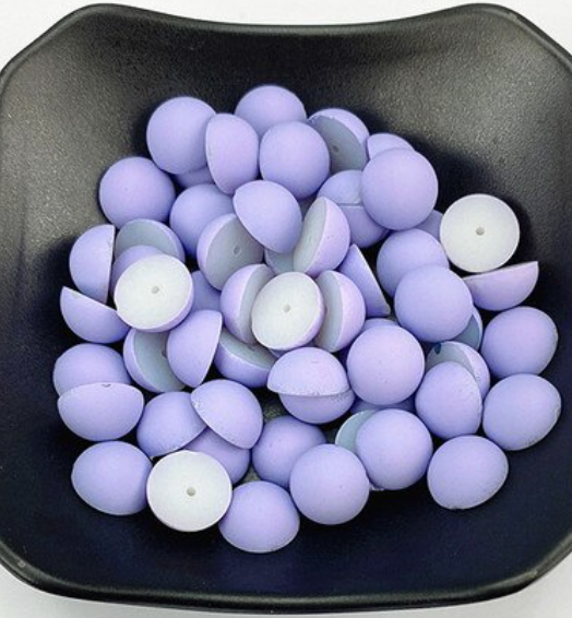 Lavender Round 12mm Matte Centerpieces: 3 Pairs