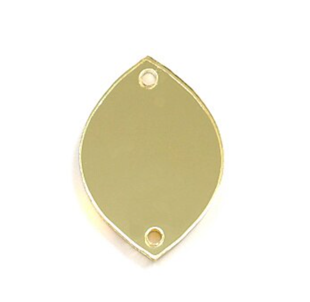 15x21mm Gold Acrylic Horseeye Mirror Centerpieces