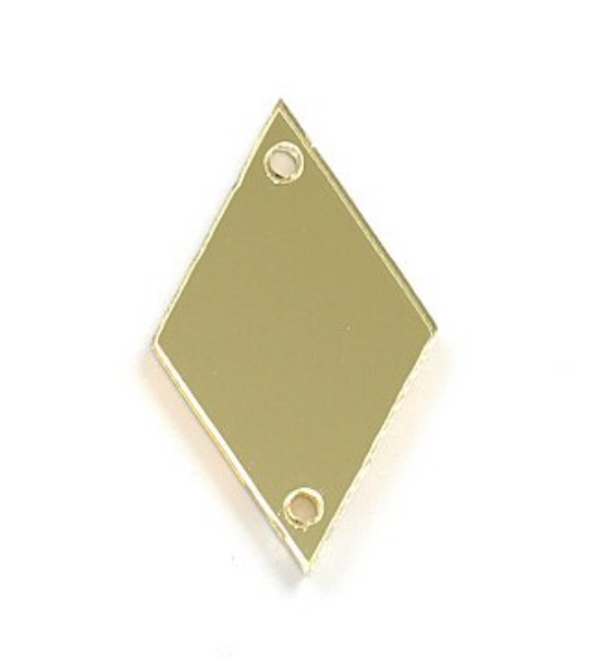 15x25mm Gold Acrylic Diamond Mirror Centerpieces