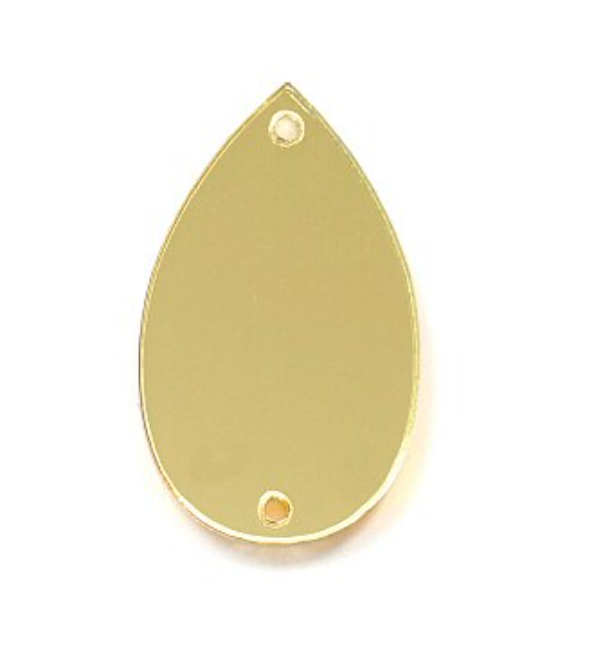 17x28mm Gold Acrylic Teardrop Mirror Centerpieces