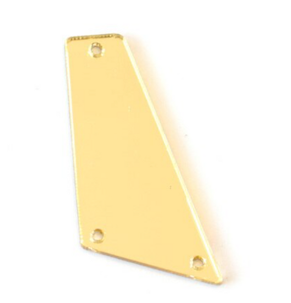 17x40mm Gold Acrylic Angled Trapezoid Mirror Centerpieces