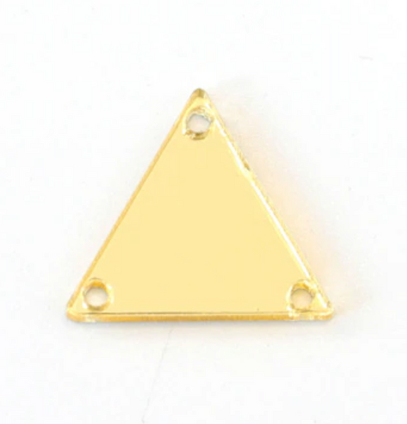 16x16mm Gold Acrylic Triangle Mirror Centerpieces