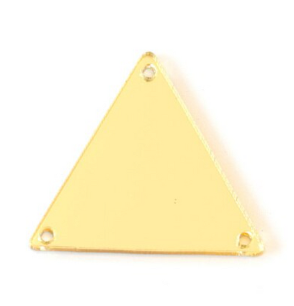 23x23mm Gold Acrylic Triangle Mirror Centerpieces