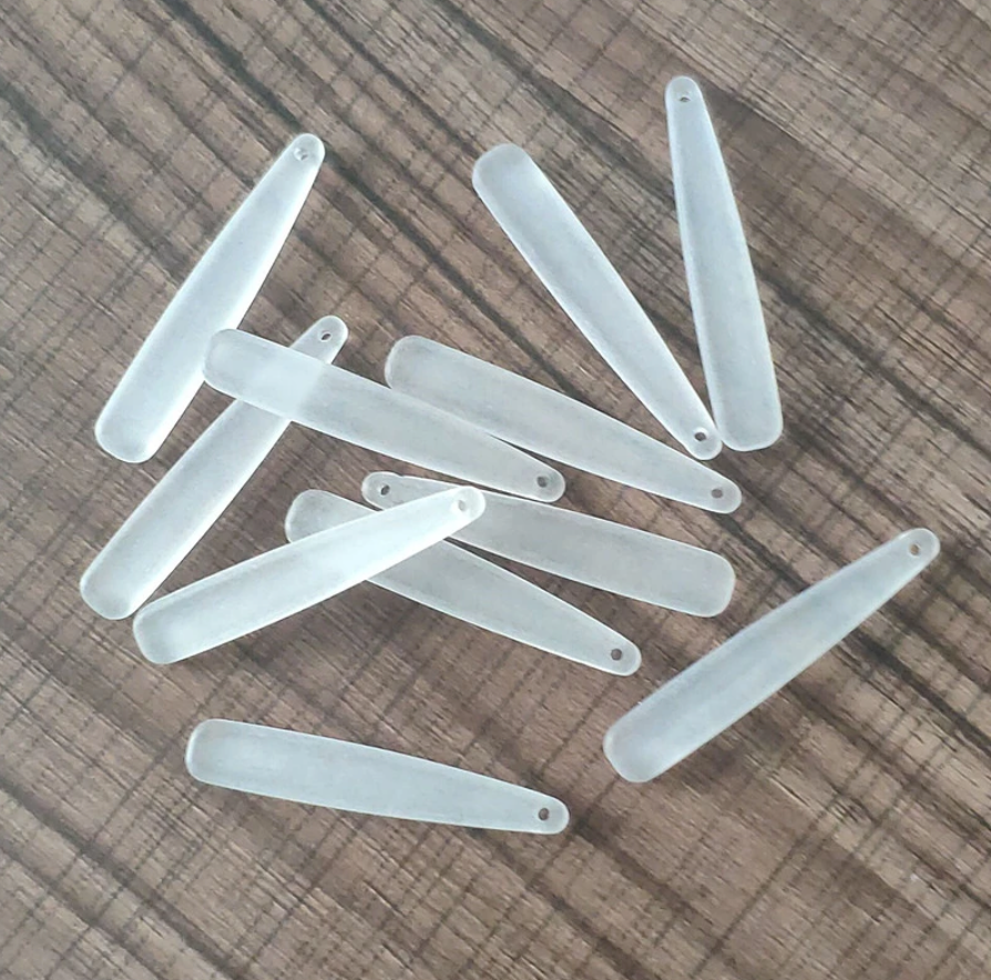 Frosted Mini Slabs 39x7mm: 5 Pairs