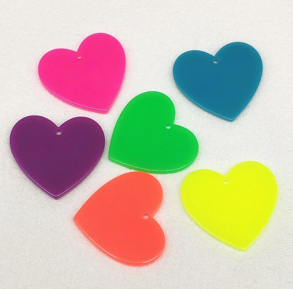 Heart Solid Color Neon Slabs