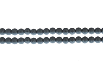 6mm Petrol Blue Textured Glass Pearls