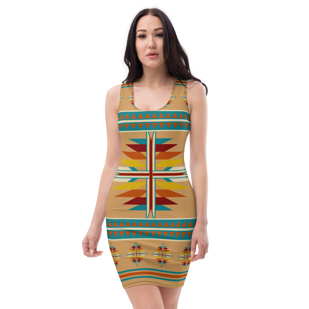 Native Print Sublimation Dress
