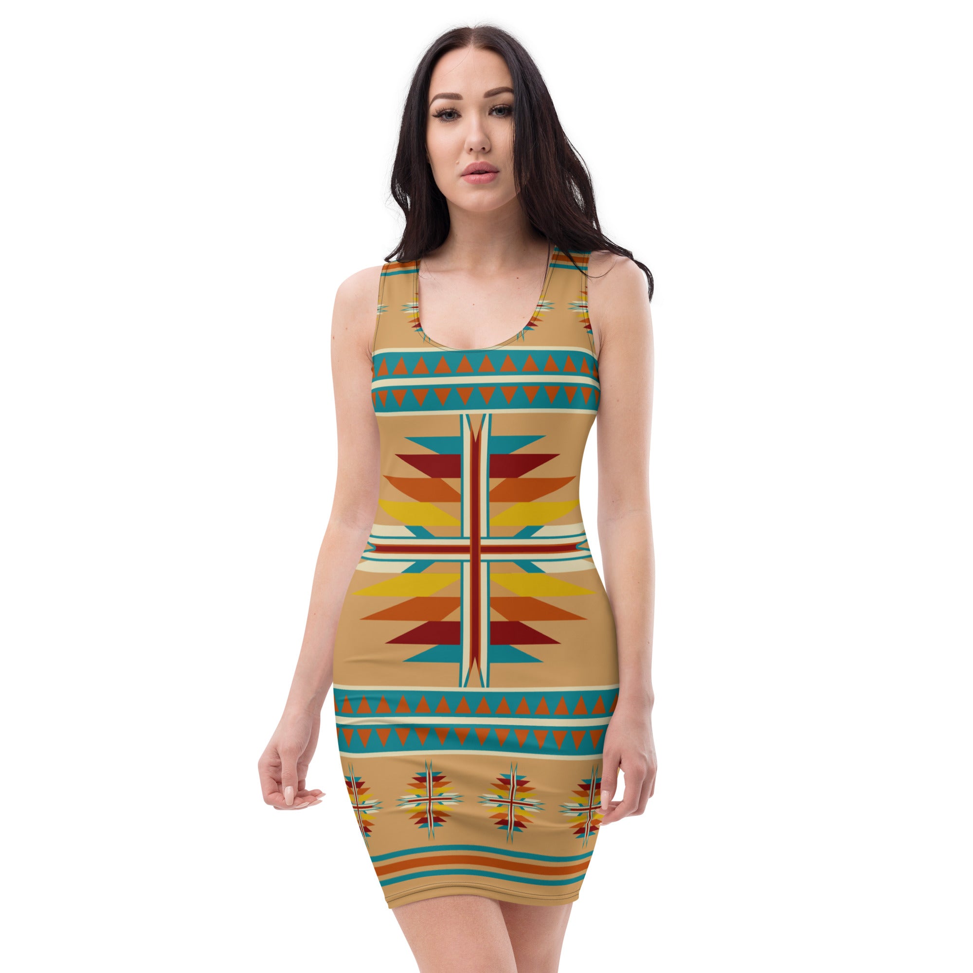 Native Print Sublimation Dress