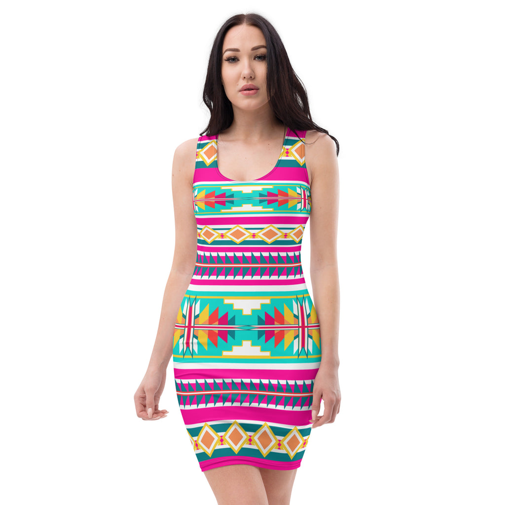 Native Print Sublimation Dress