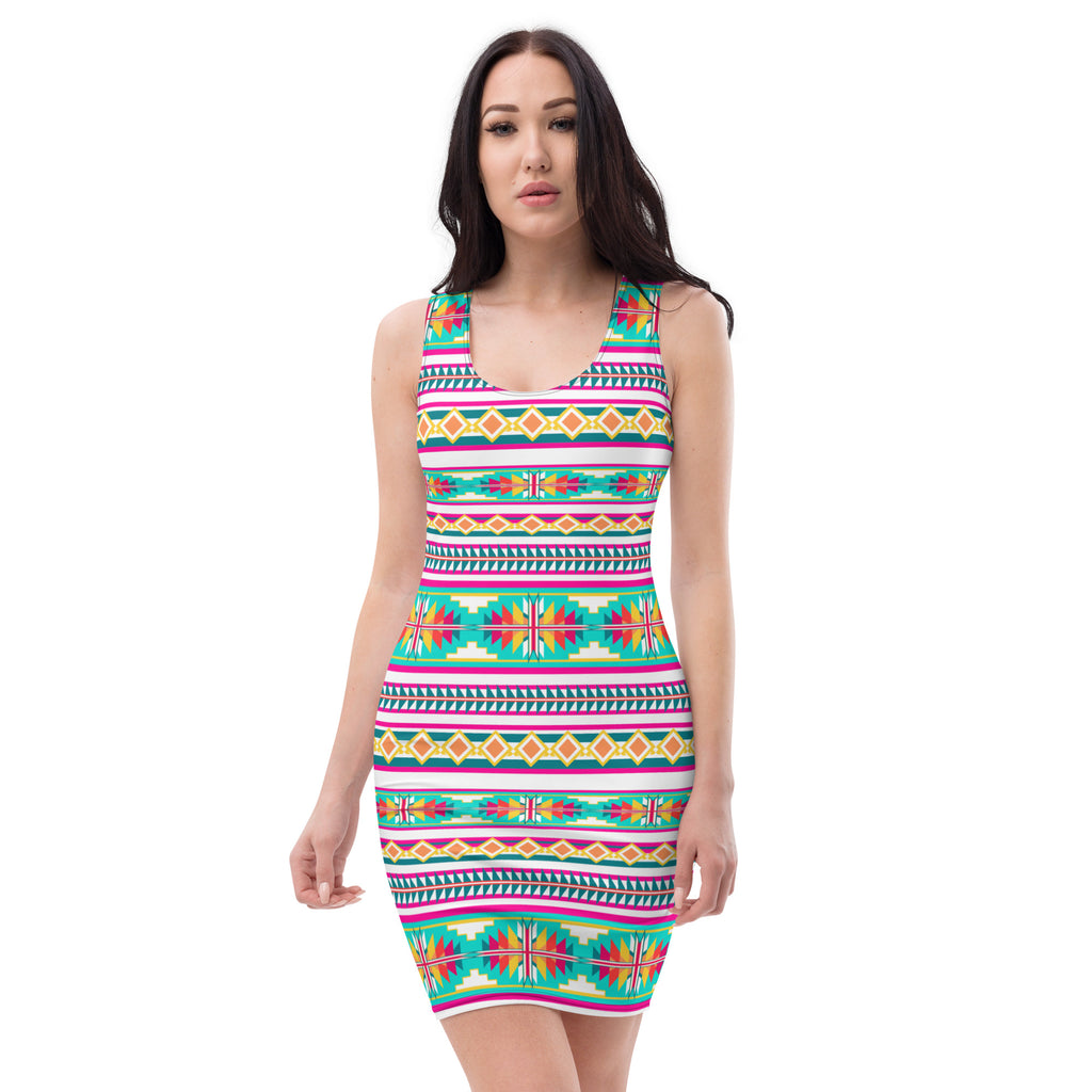 Native Print Sublimation Dress