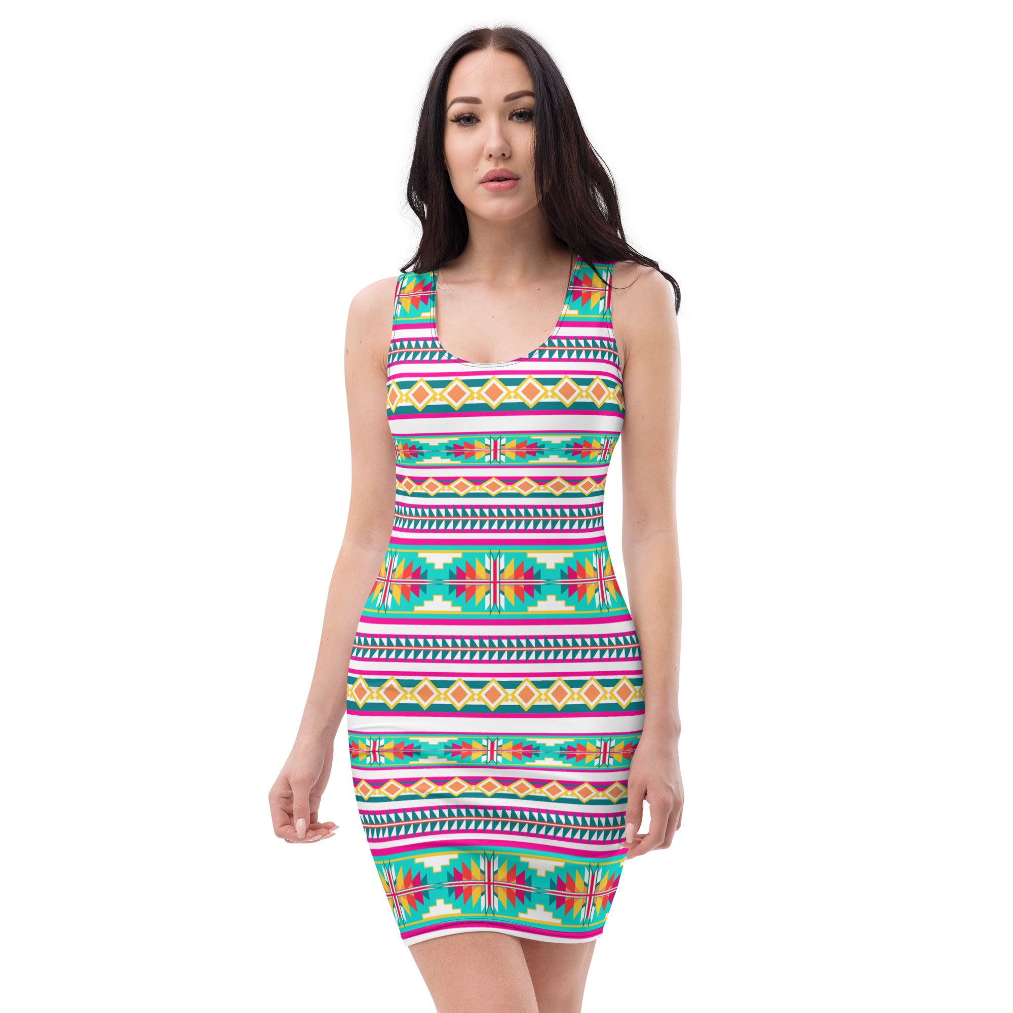 Native Print Sublimation Dress