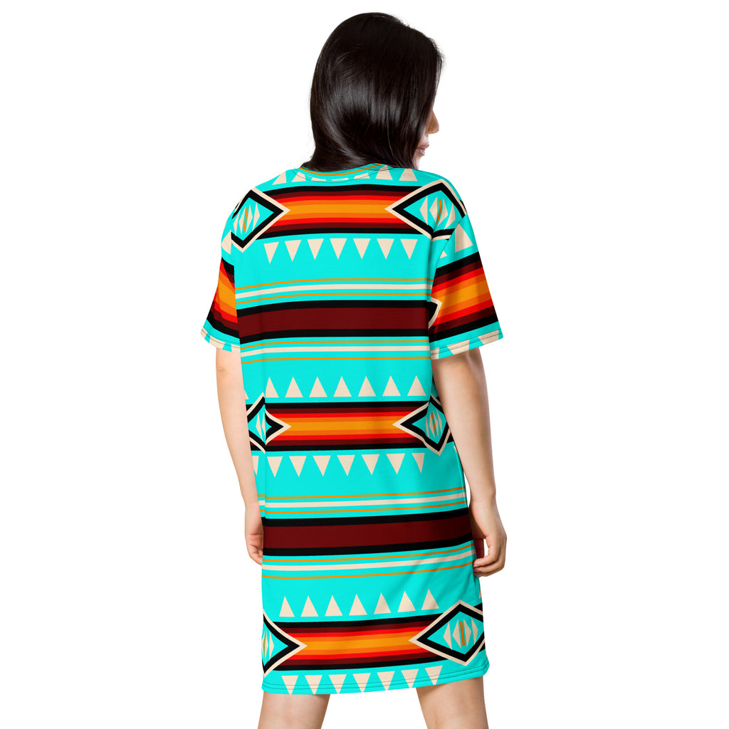 Native Print T-shirt dress