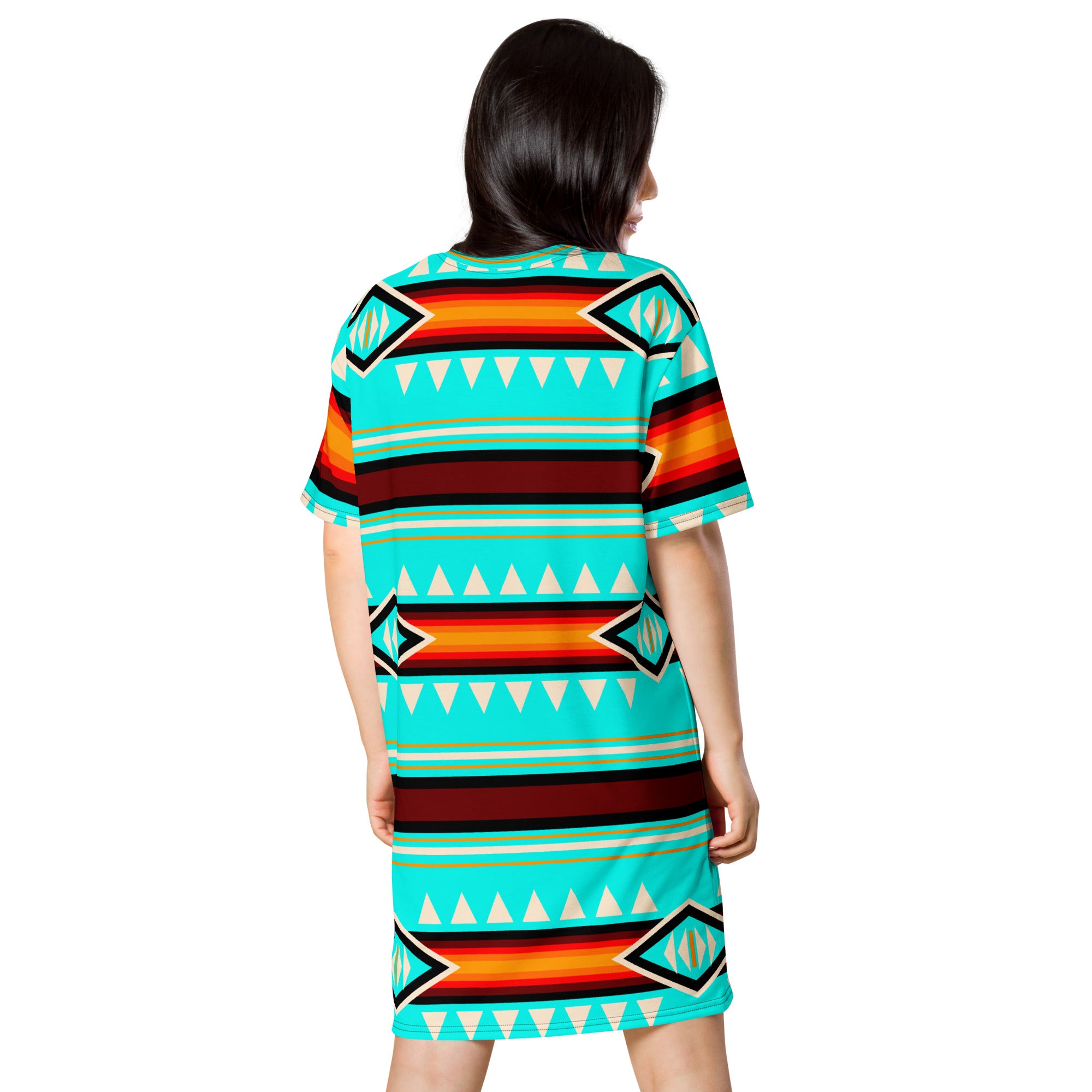 Native Print T-shirt dress
