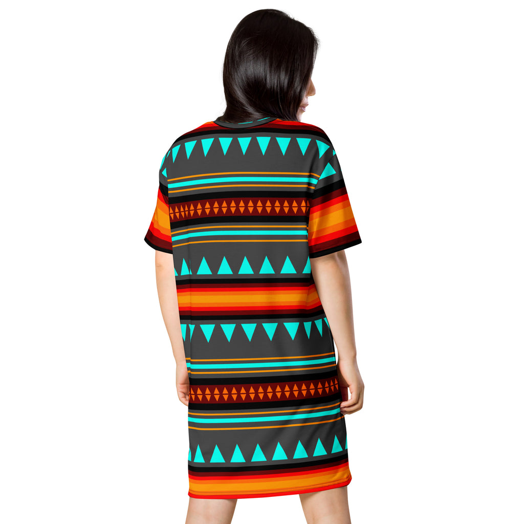 Native Print T-shirt dress