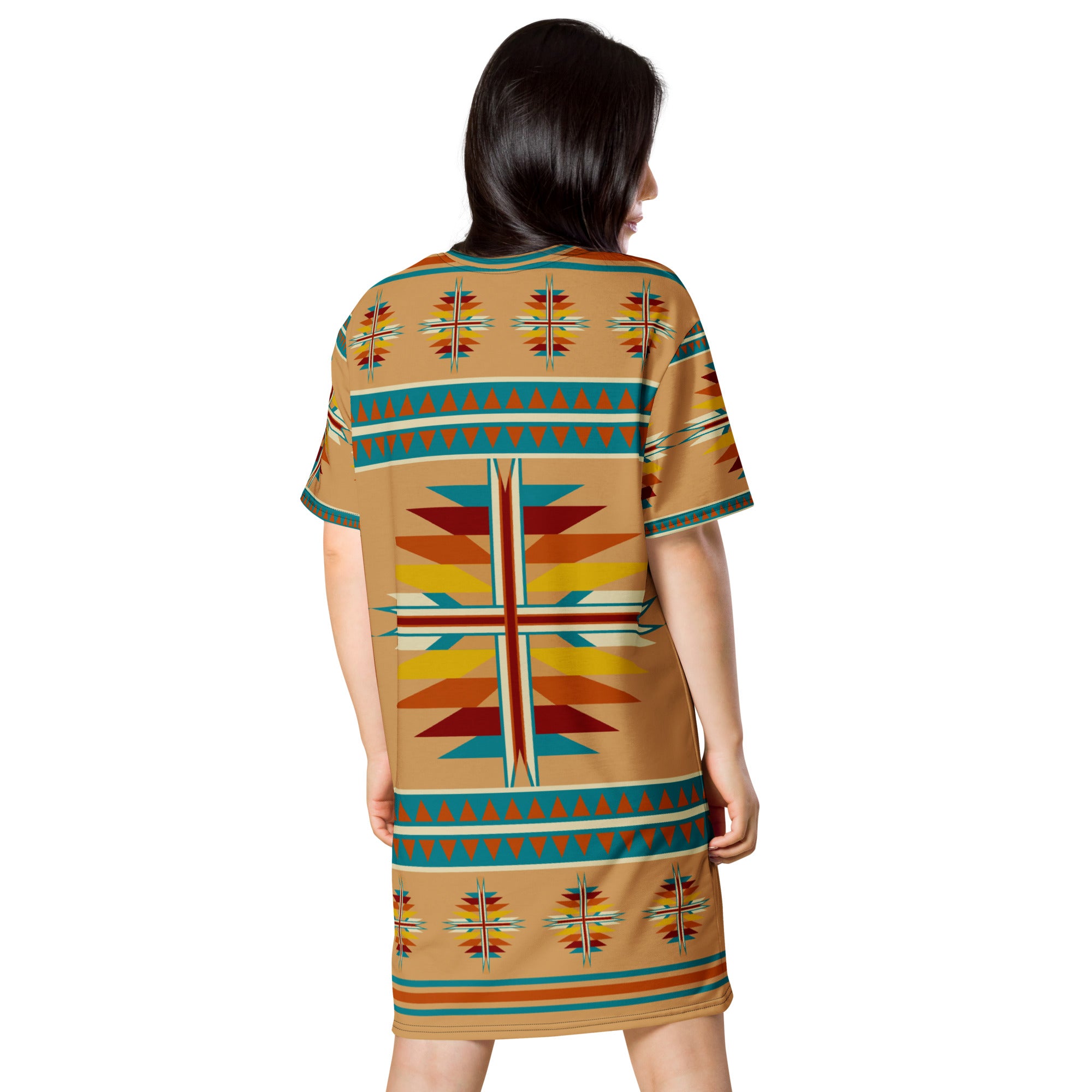Native Print T-shirt dress