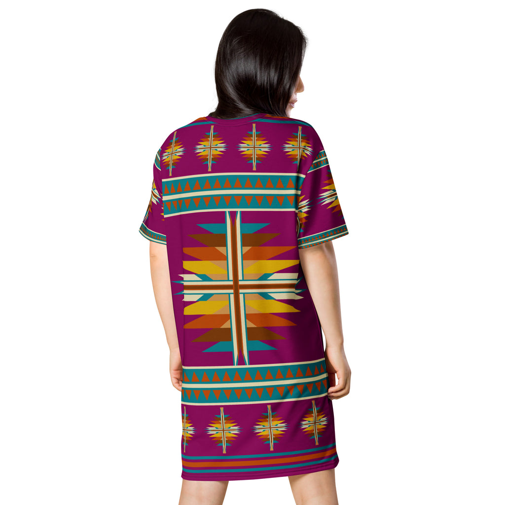 Native Print T-shirt dress