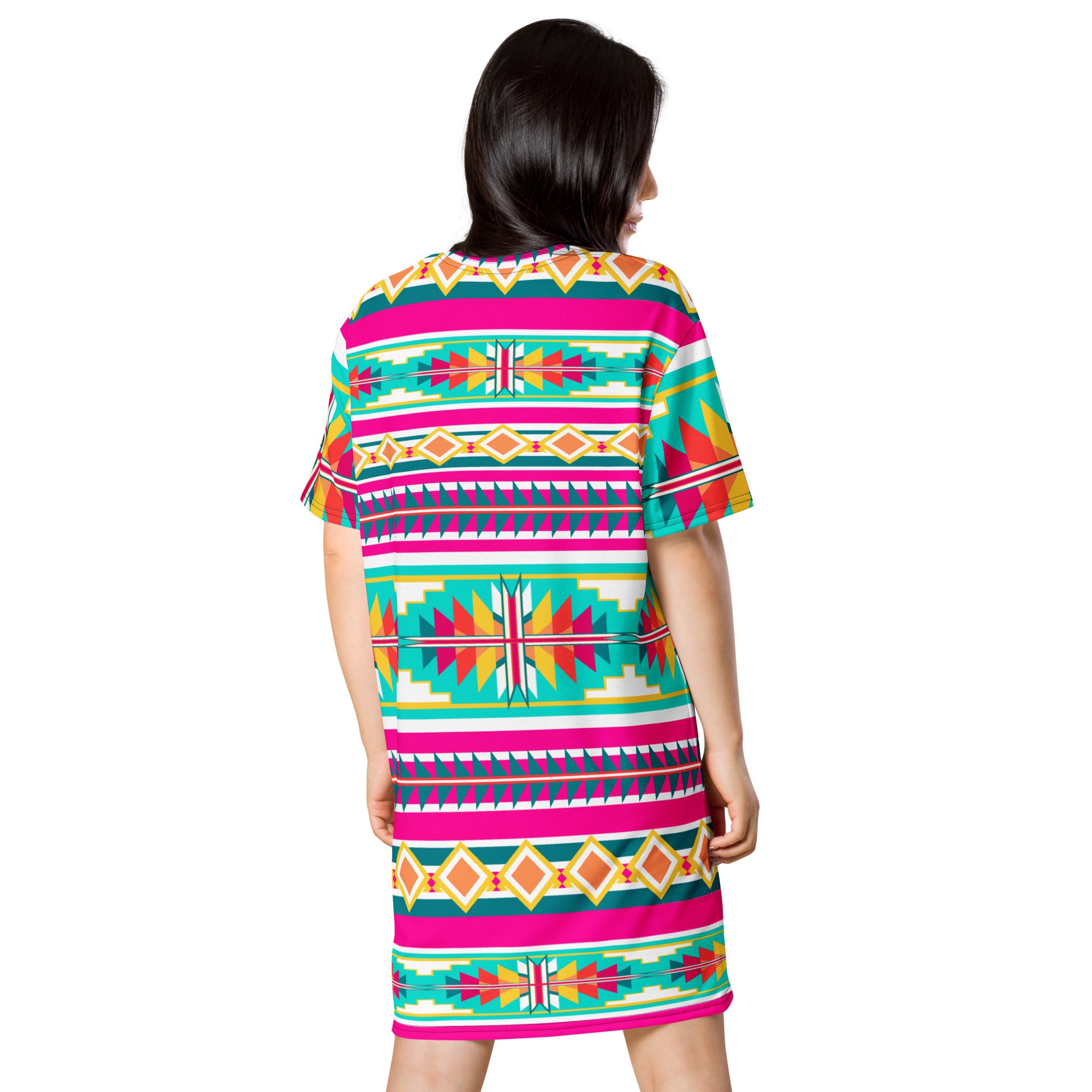 Native Print T-shirt dress