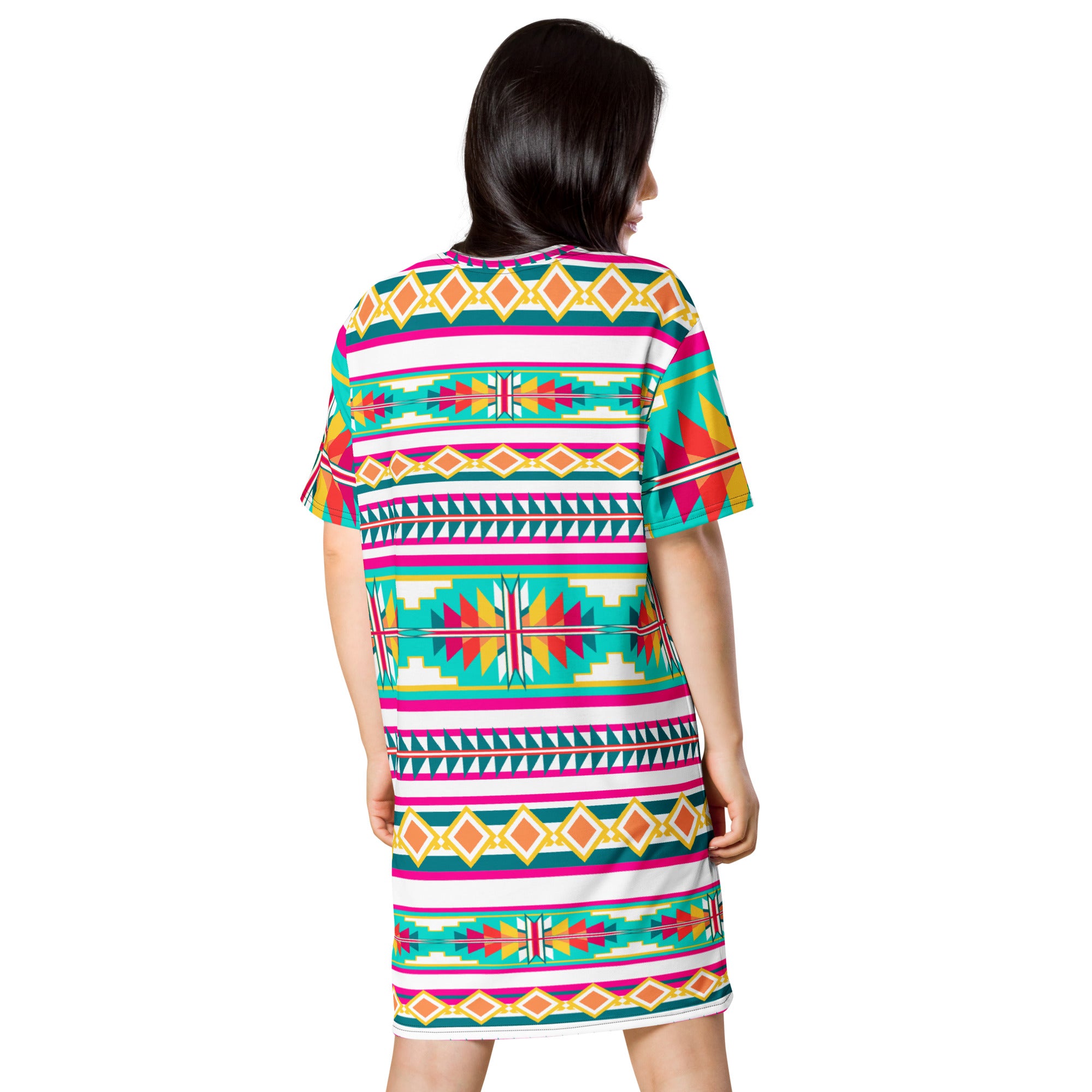 Native Print T-shirt dress