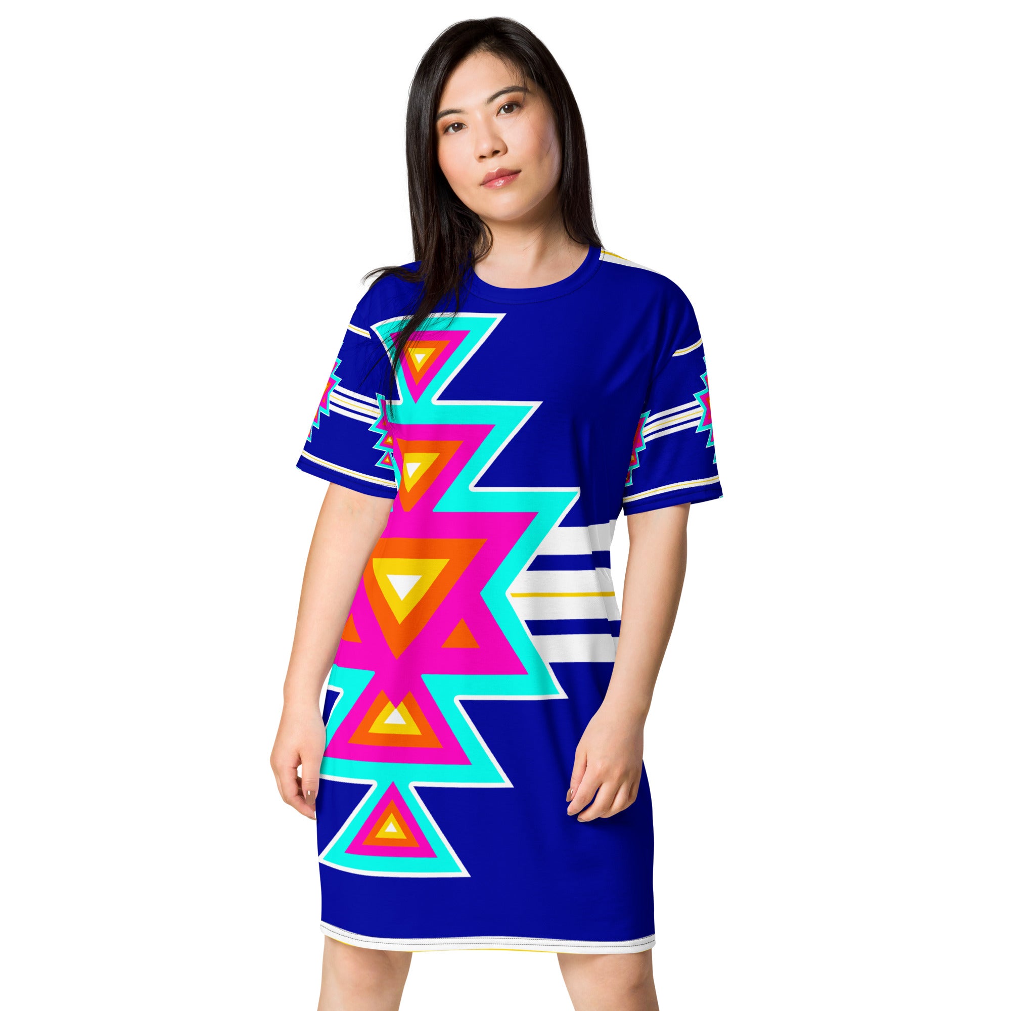 Native Print T-shirt dress