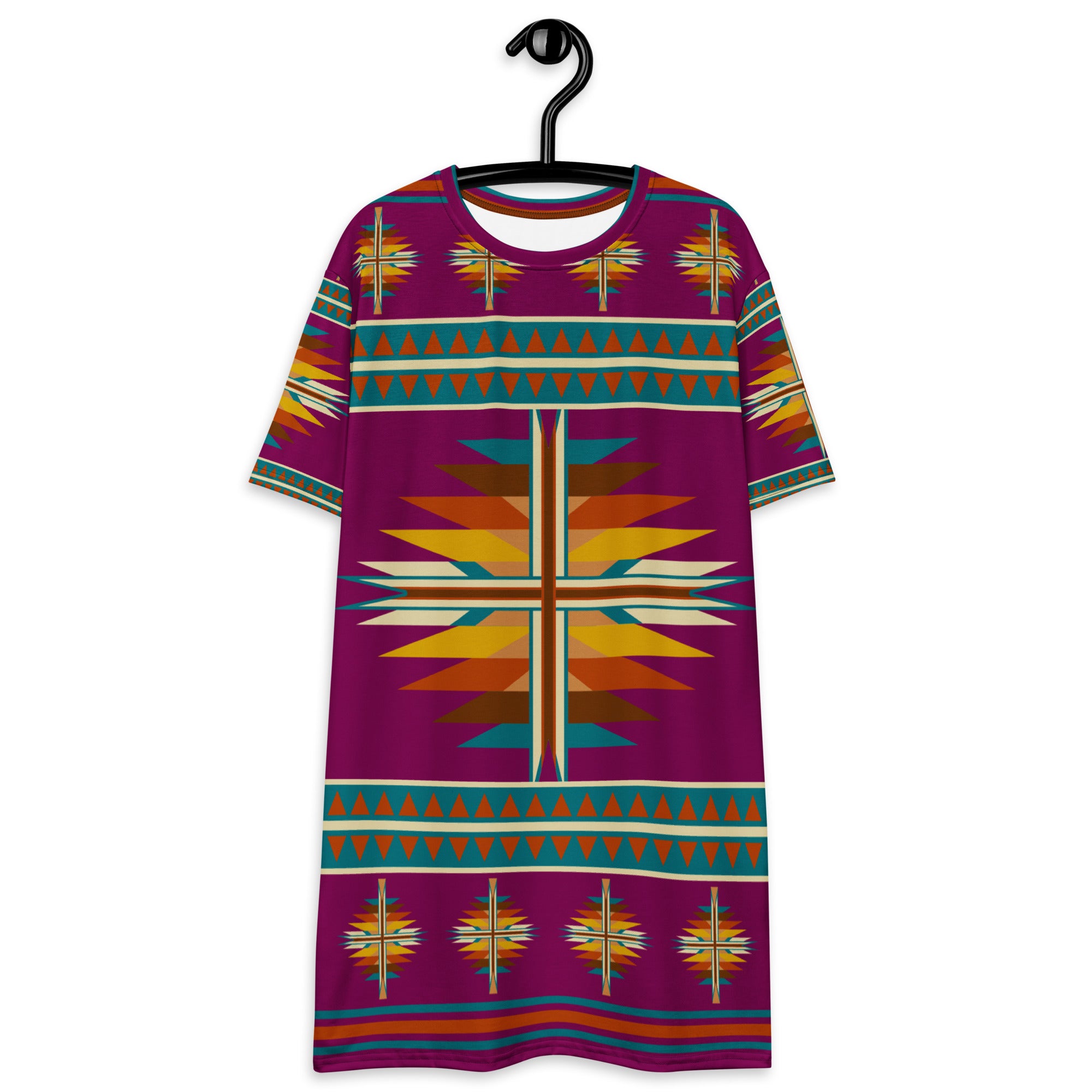 Native Print T-shirt dress