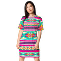 Native Print T-shirt dress