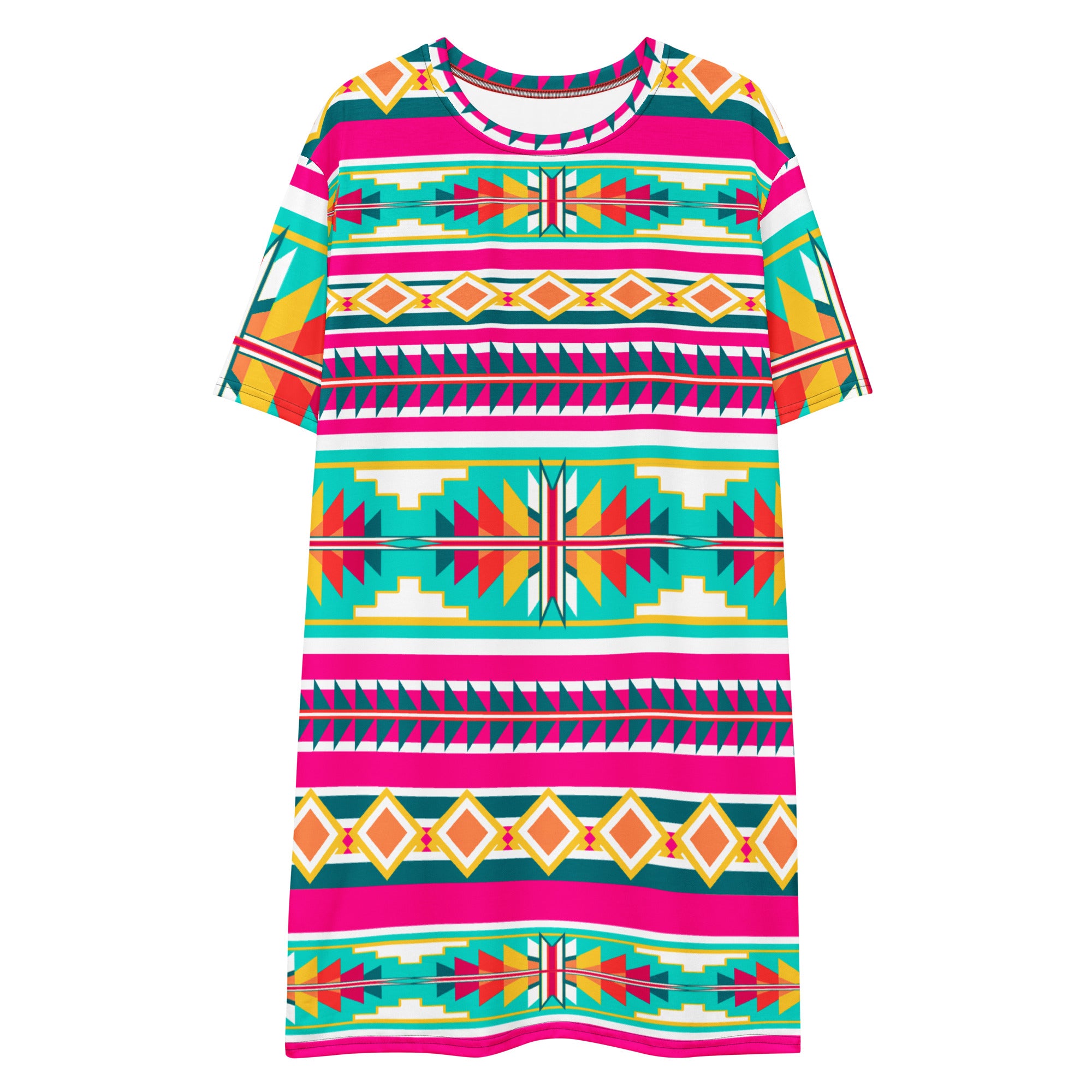 Native Print T-shirt dress