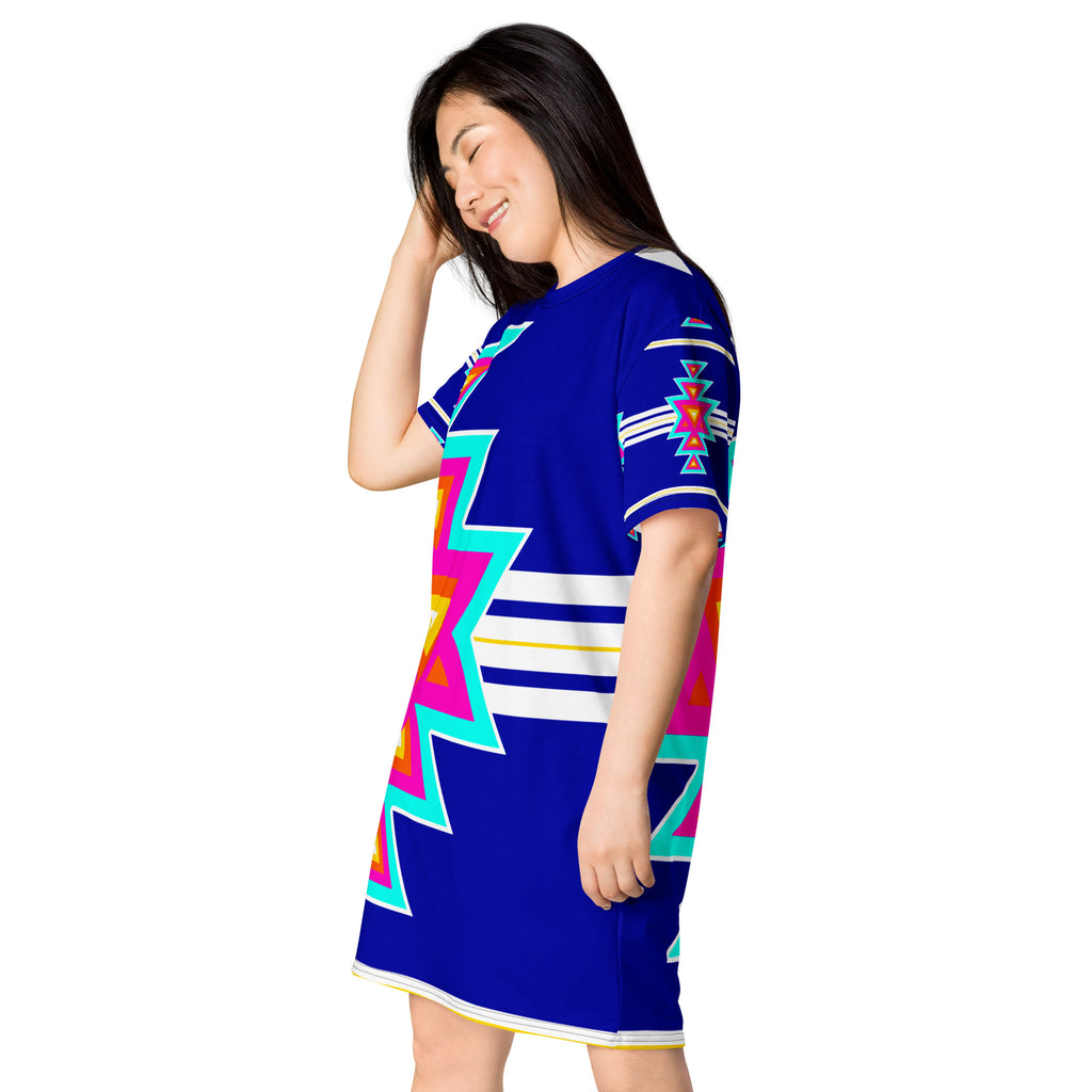 Native Print T-shirt dress