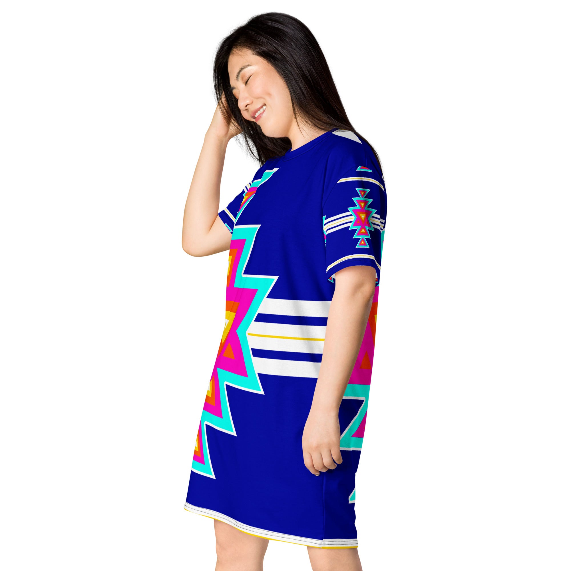 Native Print T-shirt dress