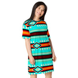 Native Print T-shirt dress