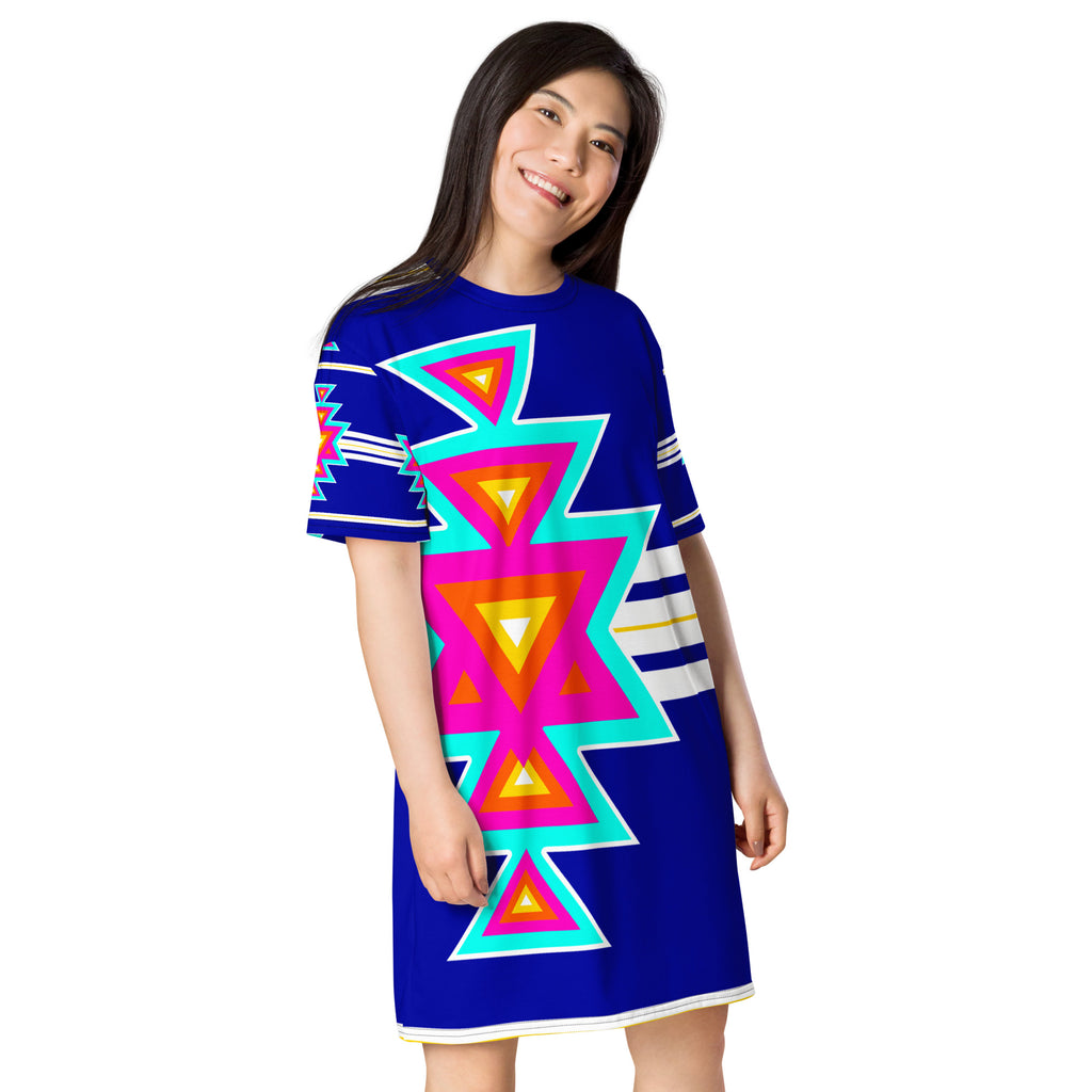Native Print T-shirt dress
