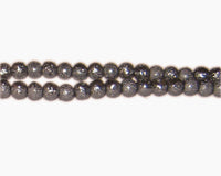 6mm Taupe Charcoal Textured Glass Pearls