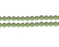 6mm Sour Apple Green Textured Glass Pearls