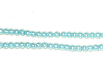 4mm Pale Blue Glass Pearl Beads