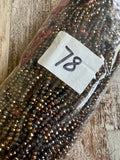 Bronze & Grey 3mm Rondelle Beads #78