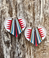 White Heart Inlay Style Slabs
